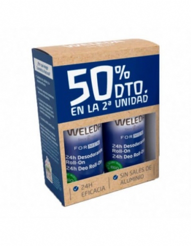 Weleda desodorante roll-on hombre duplo 50% dte