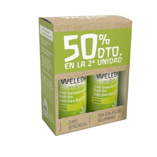 Weleda desodorante roll-on citrus duplo 50%dte