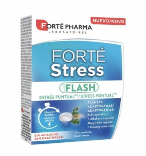 Forte stress flash 10 comprimidos sabor menta