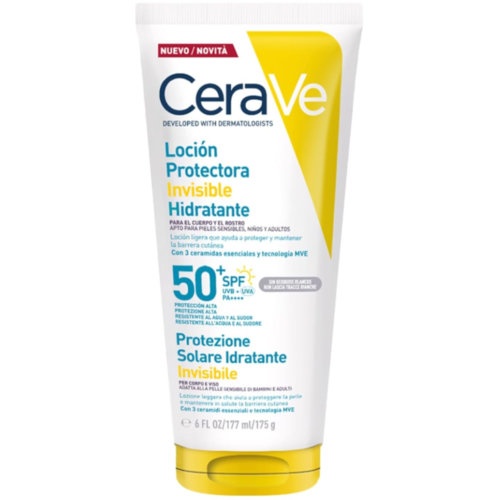 CeraVe Loción Protectora Invisible Hidratante SPF 50+ 177 ml