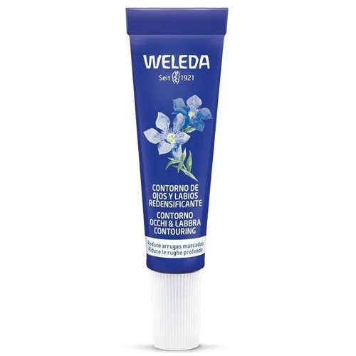 Weleda contorno de ojos y labios redensificante de genciana azul y edelweiss  1 tubo 10 ml