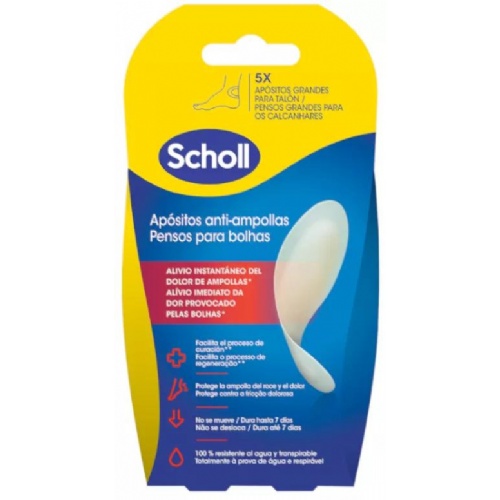 Scholl anti-ampollas apositos invisibles grandes  5 unidaes