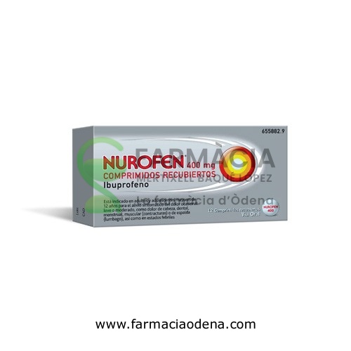 NUROFEN 400 mg COMPRIMIDOS RECUBIERTOS, 12 comprimidos