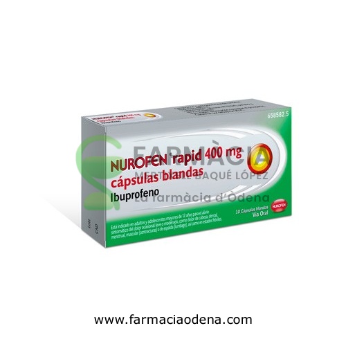 NUROFEN RAPID 400 mg CAPSULAS BLANDAS , 10 cápsulas