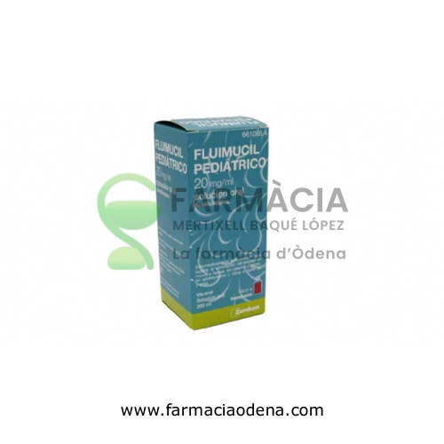 FLUIMUCIL PEDIATRICO 20 mg/ml SOLUCION ORAL , 1 frasco de 200 ml