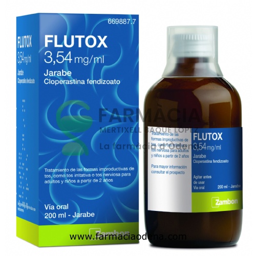 FLUTOX 3,54 mg/ml JARABE , 1 frasco de 200 ml