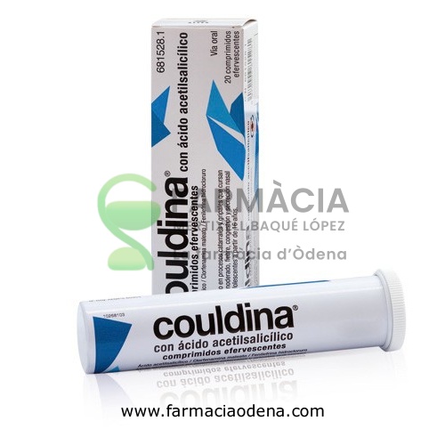 COULDINA CON ACIDO ACETILSALICILICO COMPRIMIDOS EFERVESCENTES , 20 comprimidos