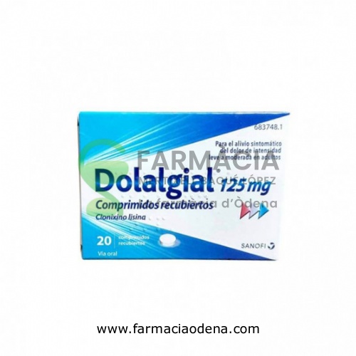 DOLALGIAL CLONIXINO LISINA 125 mg COMPRIMIDOS RECUBIERTOS , 20 comprimidos