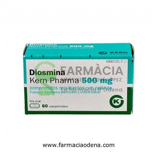 DIOSMINA KERN PHARMA 500 mg COMPRIMIDOS RECUBIERTOS CON PELICULA , 60 comprimidos