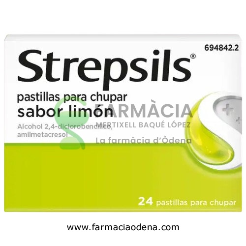 STREPSILS pastillas para chupar sabor limon, 24 pastillas