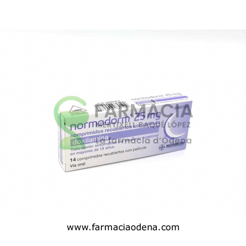 NORMODORM 25 MG COMPRIMIDOS RECUBIERTOS CON PELICULA , 14 comprimidos
