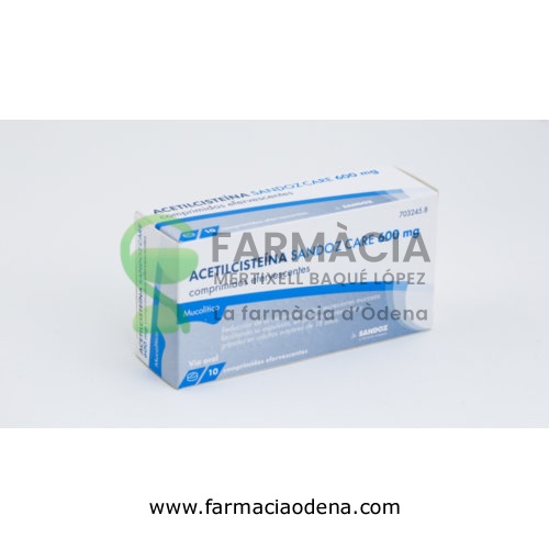ACETILCISTEINA SANDOZ CARE 600 mg COMPRIMIDOS EFERVESCENTES , 10 comprimidos