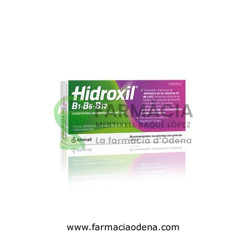 HIDROXIL B1-B6-B12 COMPRIMIDOS RECUBIERTOS CON PELICULA , 30 comprimidos