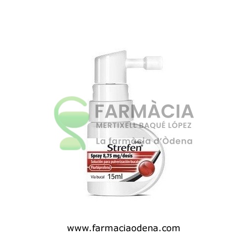 STREFEN SPRAY 8,75 MG/DOSIS SOLUCION PARA PULVERIZACION BUCAL SABOR MENTA , 15 ml