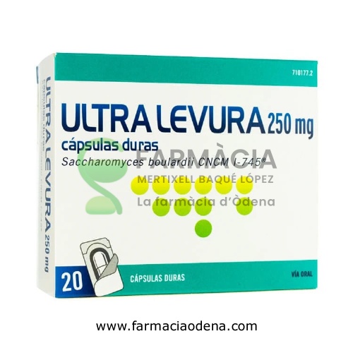 ULTRA-LEVURA 250 MG CAPSULAS DURAS , 20 cápsulas