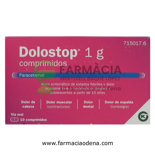 DOLOSTOP 1 G COMPRIMIDOS, 10 comprimidos