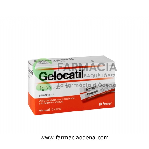 GELOCATIL 1 g SOLUCION ORAL,10 sobres