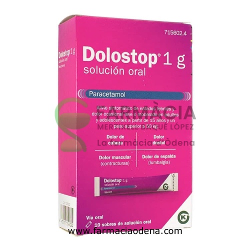 DOLOSTOP 1 G SOLUCION ORAL, 10 sobres