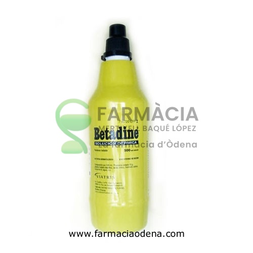 BETADINE 100 MG/ML SOLUCIÓN CUTÁNEA , 1 frasco de 500 ml