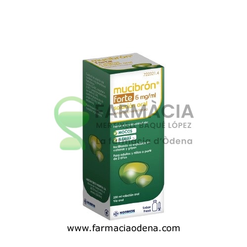 MUCIBRON FORTE 6 MG/ML SOLUCION ORAL, 1 frasco de 250 ml