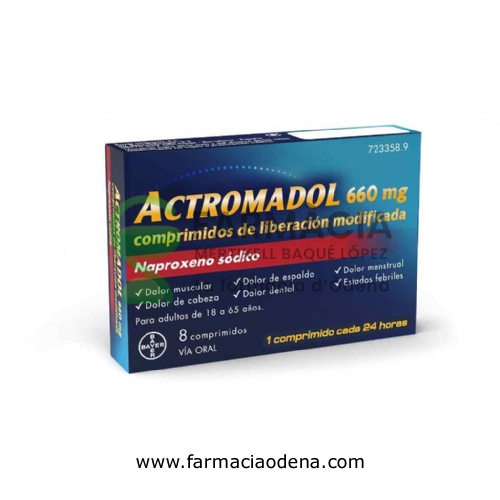 ACTROMADOL 660 MG COMPRIMIDOS DE LIBERACIÓN MODIFICADA 8 comprimidos