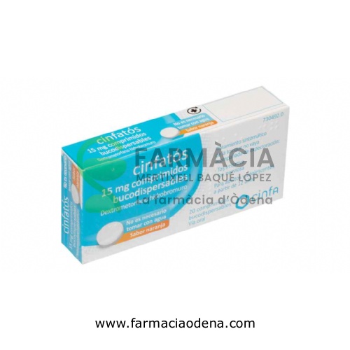 CINFATOS 15 MG COMPRIMIDOS BUCODISPERSABLES , 20 comprimidos (PVC-PVDC/Al)