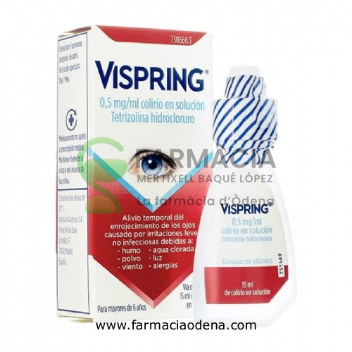 VISPRING 0,5 MG/ML COLIRIO EN SOLUCION , 1 frasco de 15 ml