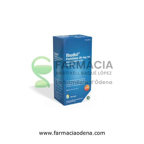 IBUDOL PEDIATRICO 20 MG/ML SUSPENSION ORAL EFG, 1 frasco de 200 ml