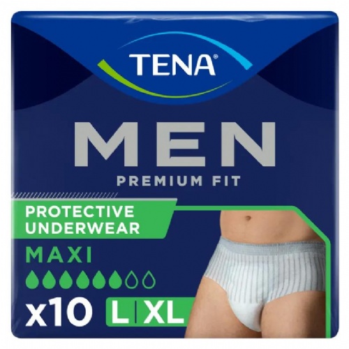 Absorbente incontinencia orina tena men protective underwear calzoncillo 10 unidades talla l - tena 