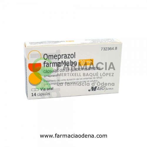 OMEPRAZOL FARMAMABO 20 MG CAPSULAS DURAS GASTRORRESISTENTES, 14 cápsulas