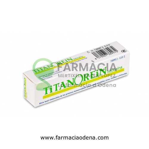 TITANOREIN LIDOCAINA CREMA RECTAL, 1 tubo de 20 g