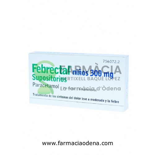 FEBRECTAL NIÑOS 300 MG SUPOSITORIOS , 6 supositorios