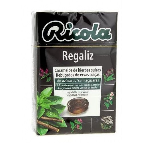 Ricola caramelos sin azucar  1 envase 50 g sabor regaliz