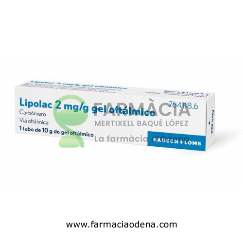 LIPOLASIC 2 mg/g GEL OFTALMICO , 1 tubo de 10 g