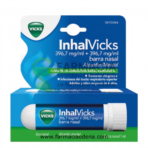 INHALVICKS 396,7 MG/ML   + 396,7 MG/ML BARRA NASAL, 1 aplicador