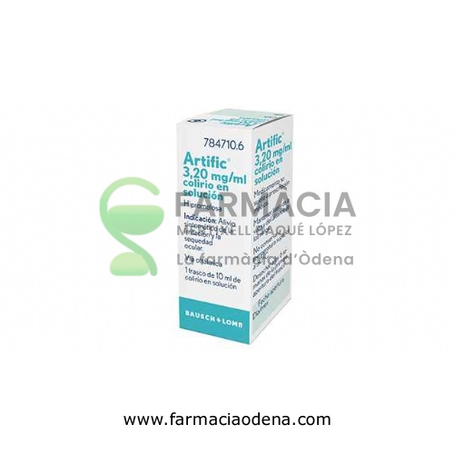ARTIFIC 3,20 mg/ml COLIRIO EN SOLUCION , 1 frasco de 10 ml