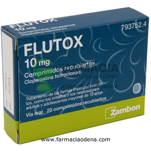 FLUTOX 10 mg, COMPRIMIDOS RECUBIERTOS , 20 comprimidos
