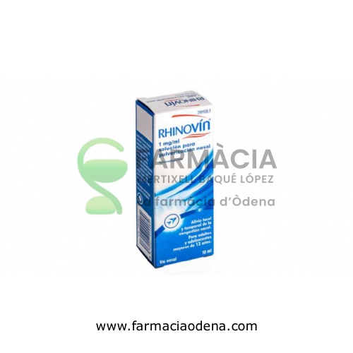 RHINOVÍN 1 MG/ML SOLUCIÓN PARA PULVERIZACIÓN NASAL, 1 frasco de 10 ml
