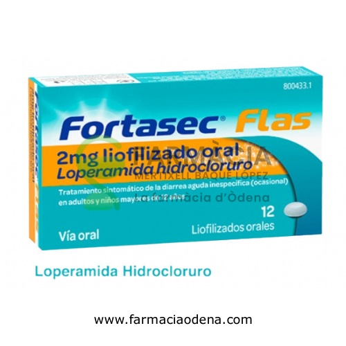 FORTASEC FLAS 2 mg LIOFILIZADO ORAL , 12 liofilizados
