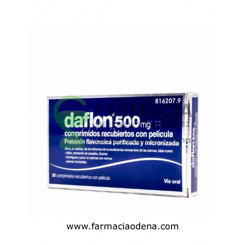 DAFLON 500 MG COMPRIMIDOS RECUBIERTOS CON PELÍCULA, 30 comprimidos