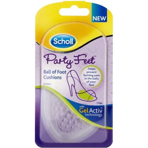 Scholl party feet apoyo almohadilla plantar con tecnologia gelactiv 1 par - con tecnologia gelactiv