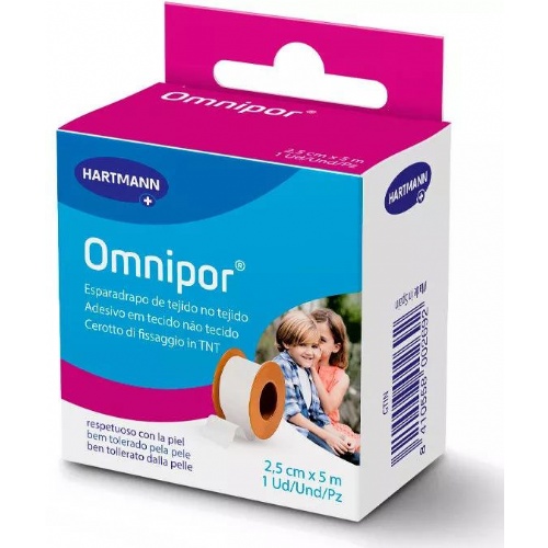 Esparadrapo hipoalergico omnipor papel 1 unidad 5 m x 2,5 cm - omnipor papel