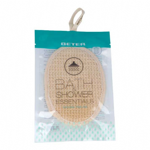 Esponja de baño de sisal y lino - beter coffee o´clock (1 unidad)
