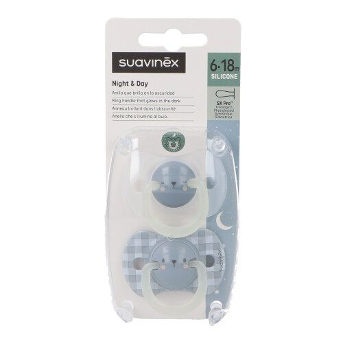 Chupete silicona fisiologico - suavinex fusion (4 - 18 meses 2 unidades)
