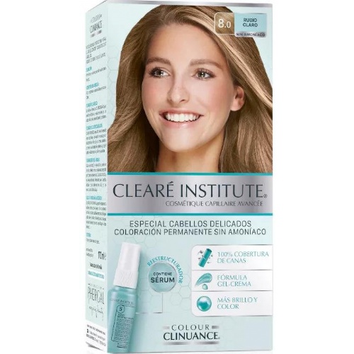 Cleare institute colour clinuance  1 envase 170 ml tono 8.0 rubio claro