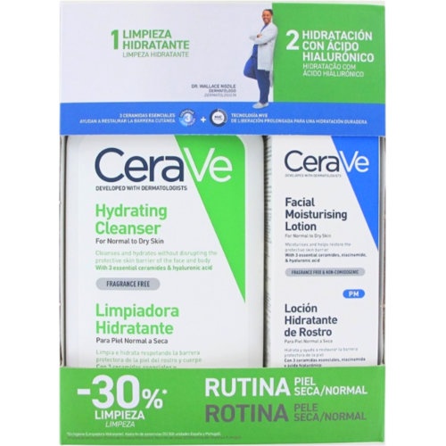 Cerave pack limpiadora hidratante + loción hidratante de rostro