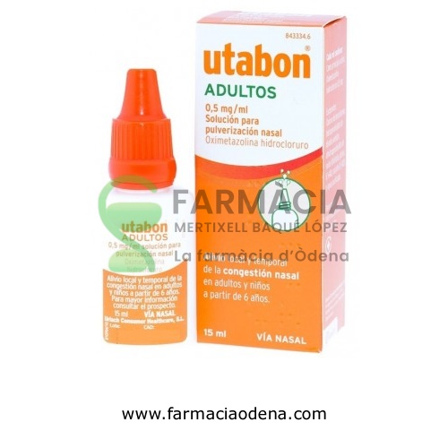 UTABON ADULTOS 0,5 mg/ml SOLUCION PARA PULVERIZACION NASAL, 1 frasco de 15 ml