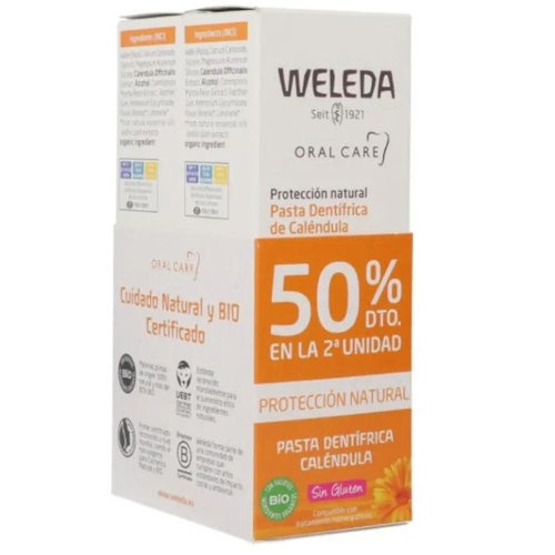 Weleda duplo pasta dentrifica de calendula 50%dte 2 unidad