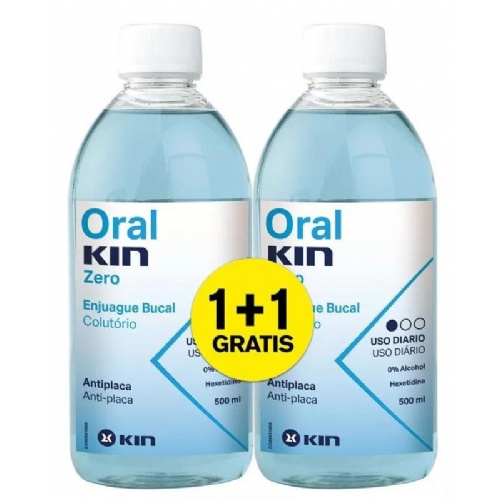 Oralkin zero enjuague bucal  2 frascos 500 ml pack