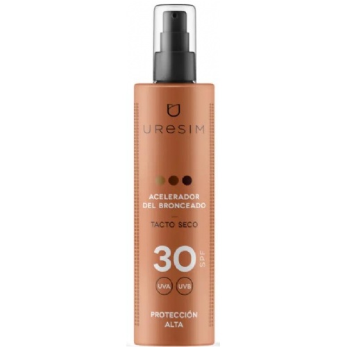 Uresim acelerador del bronceado tacto seco spf 30  1 envase 100 ml
